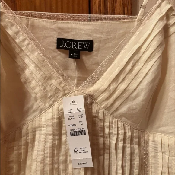J Crew New With Flaw Milano Dress In Cotton Voile Light Yellow M - Picture 4 of 7